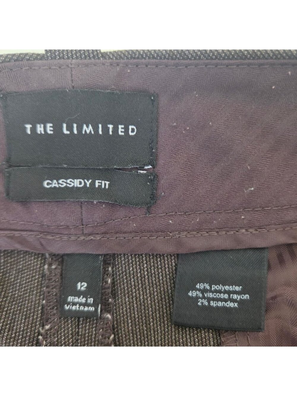 The Limited Womens Brown Pinstripe 2-Piece Suit Jacket & Cassidy Fit Pants Size - Picture 14 of 15